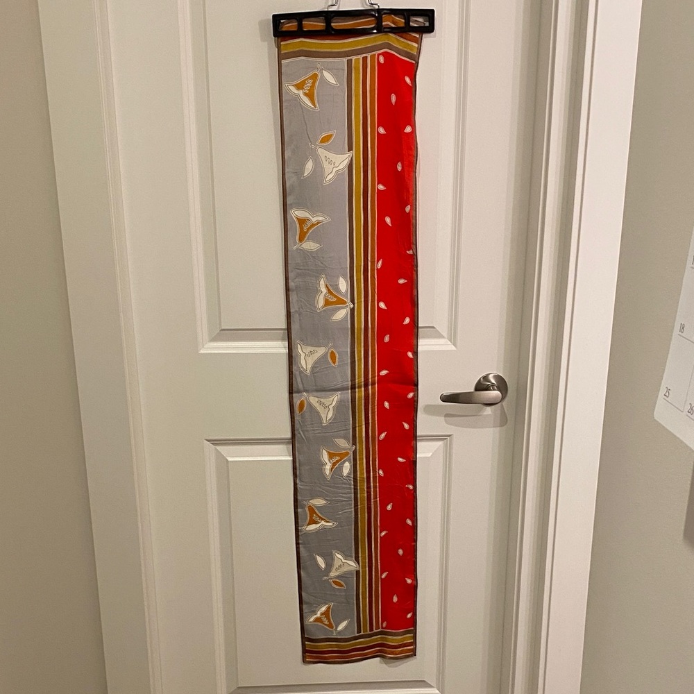 Oscar de la Renta Yellow and Orange Scarf